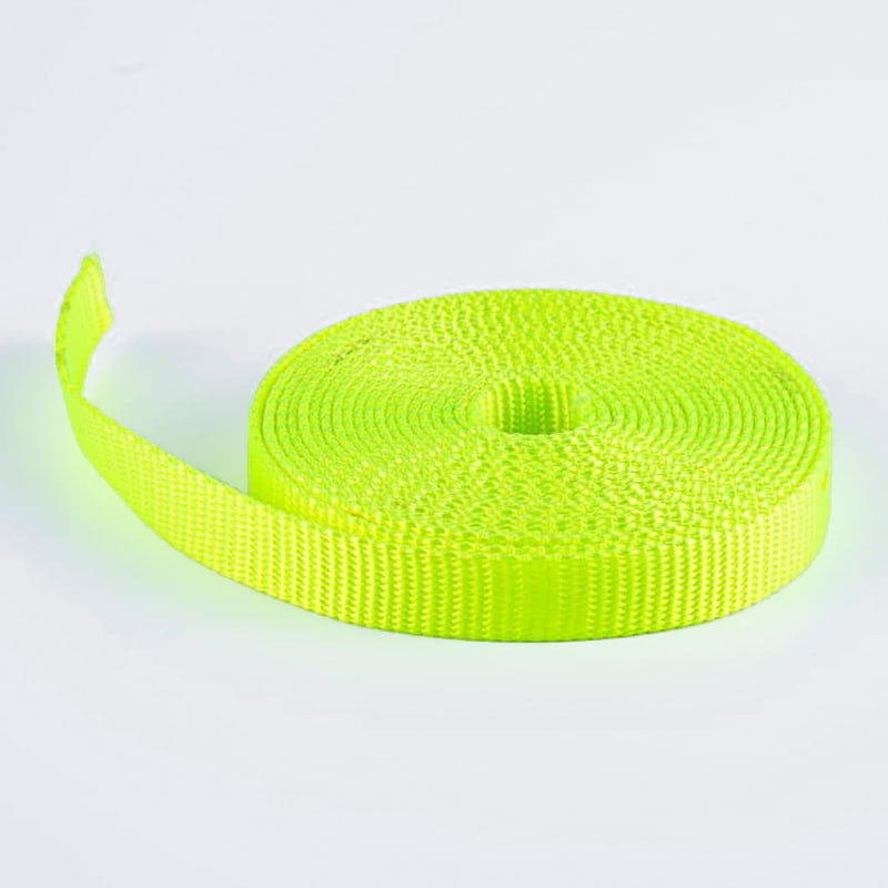 2,0 cm fluorescerend groen slijtvast polyester trainingsriem voor huisdieren